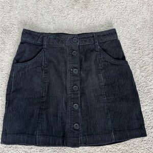 Forever 21 Black Corduroy Mini Skirt